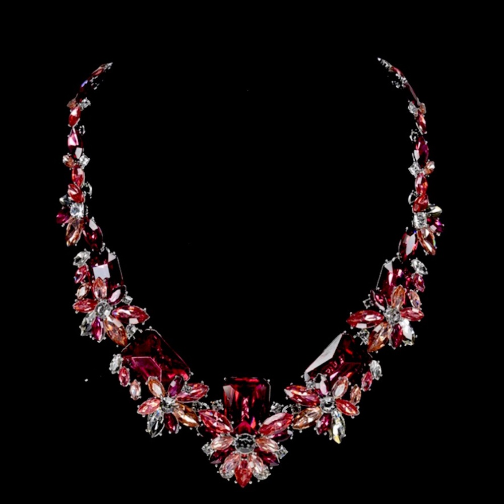 “charter club” vintage pink rhinestone necklace